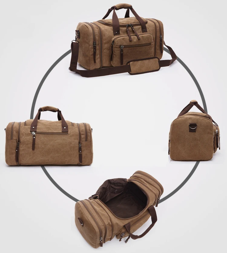 New Designed Unisex's Canvas Duffel Bag Oversized Travel Tote Luggage