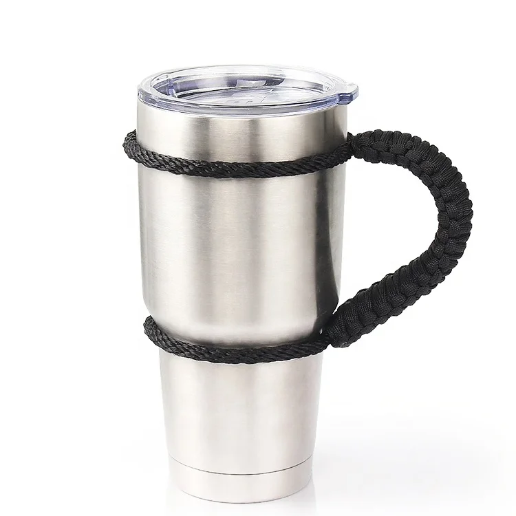 

Portable Camping Survival Parachute Handle 550 Cord Water Bottle Cup Tumbler Holder 30oz, Over 200 variants