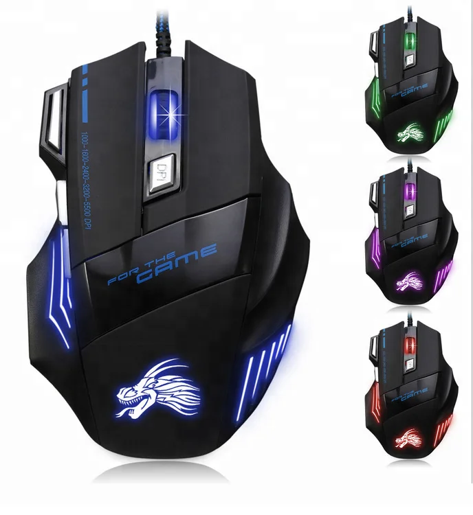 

Wired USB 7D LED Light Gaming Optical Mouse 2400DPI GM6816a