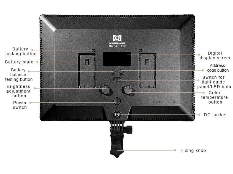 NanGuang video light Mixpad106 4 in 1 video shooting led light SMD soft LED video light for short/long distance shooting