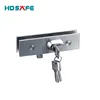 Good quality frameless door stainless steel patch fitting with lock for glass swing door