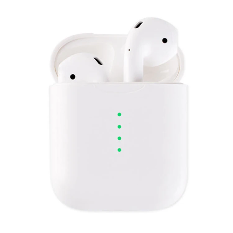 

Original i10 TWS BT 5.0 Wireless Earphone Earbuds for iPhone Samsung Mobile With Qi Wireless Charging Auto Pairing, White bt5.0 earphone