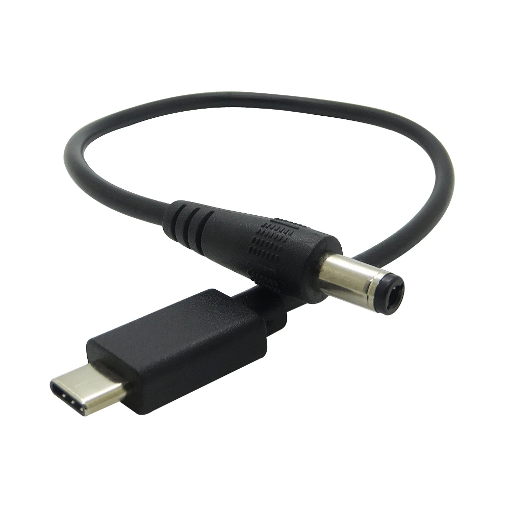 USB 3.1 Type C Male to DC 5.5 x 2.5mm Power Plug Charge Cable for Apple Mac 25cm