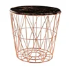 Meticulously designed Stain brass round modern side table furniture with storage