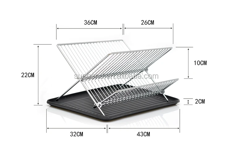 large dish drainer with drip tray cutlery holder kitchen sink rack plate