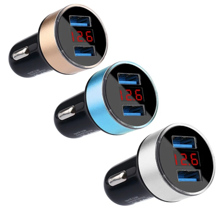 Best Quality Dual 2 Port Usb Car Charger with LED Display