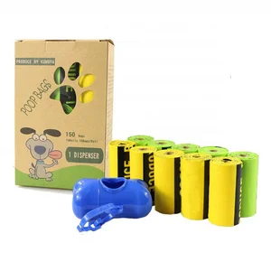 Image of Custom logo design cornstarch biodegradable poo bag for dogs