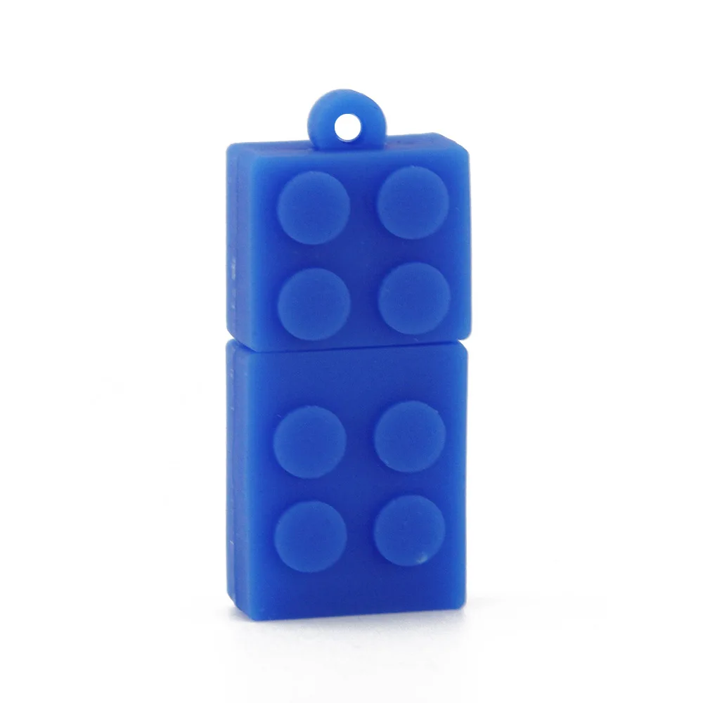 

hot selling keychain customized PVC usb stick, toy brick shape USB storage device