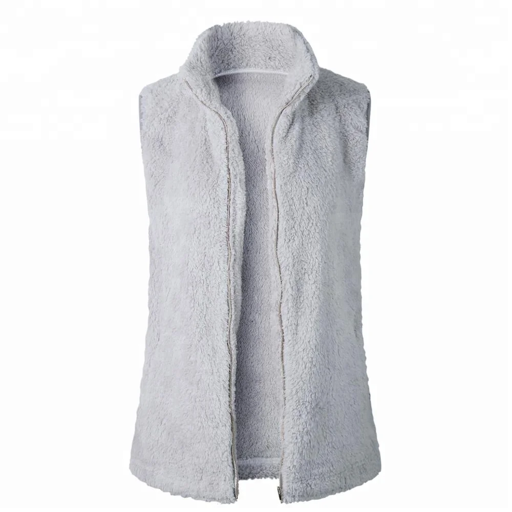 

D49 Women sherpa vests with pockets, N/a