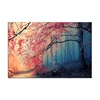 Red Leaf in Tree Forest Natural Scenery Prints Canvas Painting for Home Decor