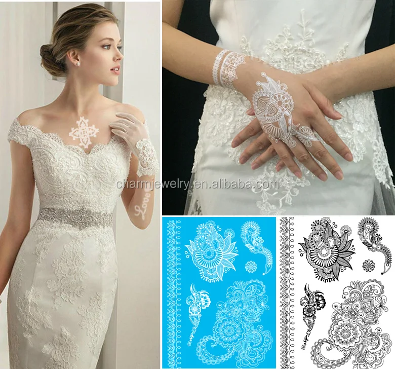

Wholesale Top Quality Temporary Lace Ink Henna Tattoo Stickers for Ladies 11#, N/a