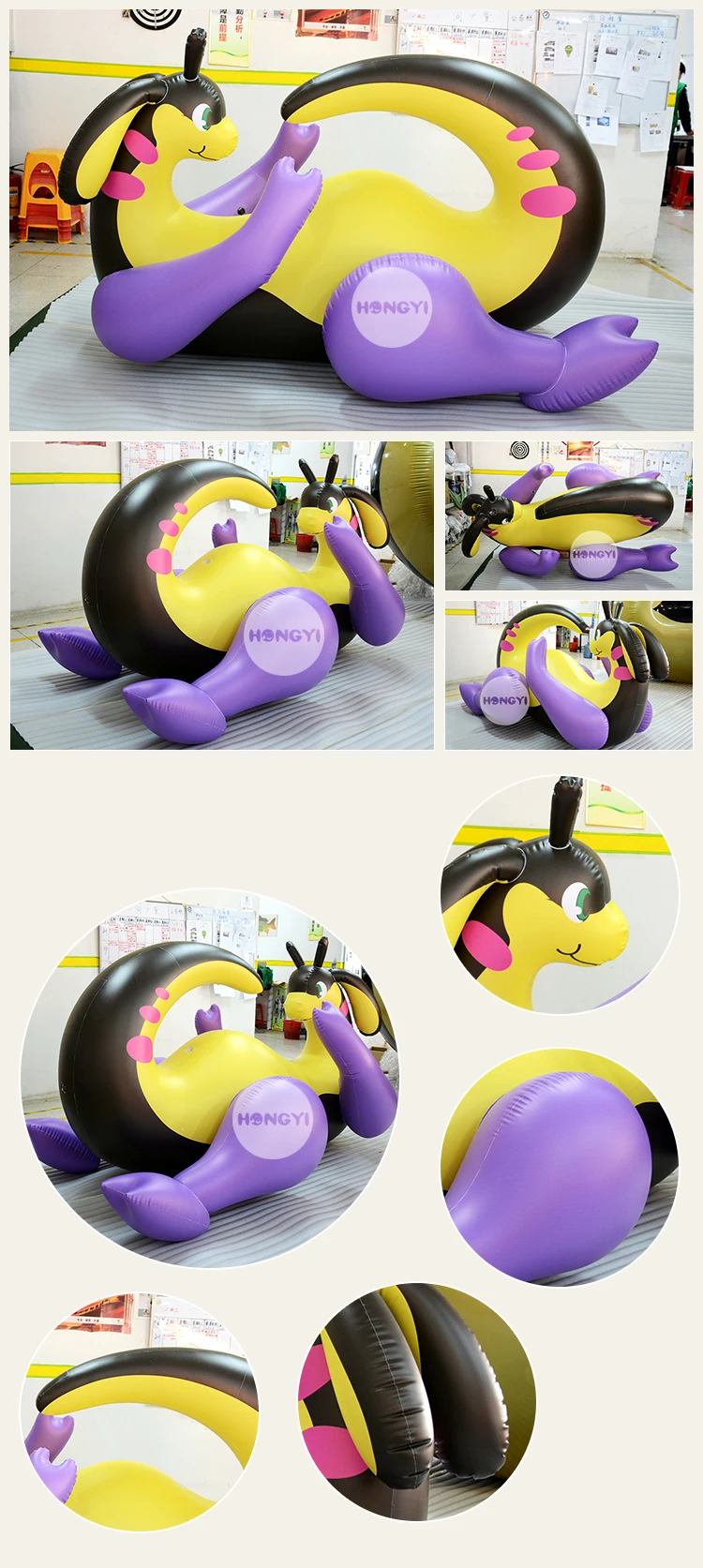 广州工厂便携式嘉年华酒吧显示充气氦气龙胸部