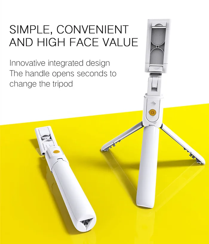 3 in 1 wireless bluetooth selfie stick mini tripod with remote control for iphone android