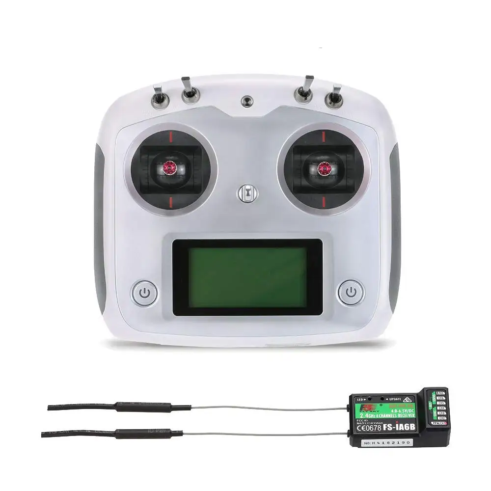 

Flysky FS-I6S 10ch 2.4G AFHDS 2A RC Transmitter Control w/ FS-iA6B Receiver for RC Drone Quadcopter