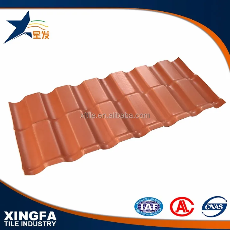 Excellent heat insulation performance roma style asa synthetic resin roof tile100% synthetic resin pvc roof sheet