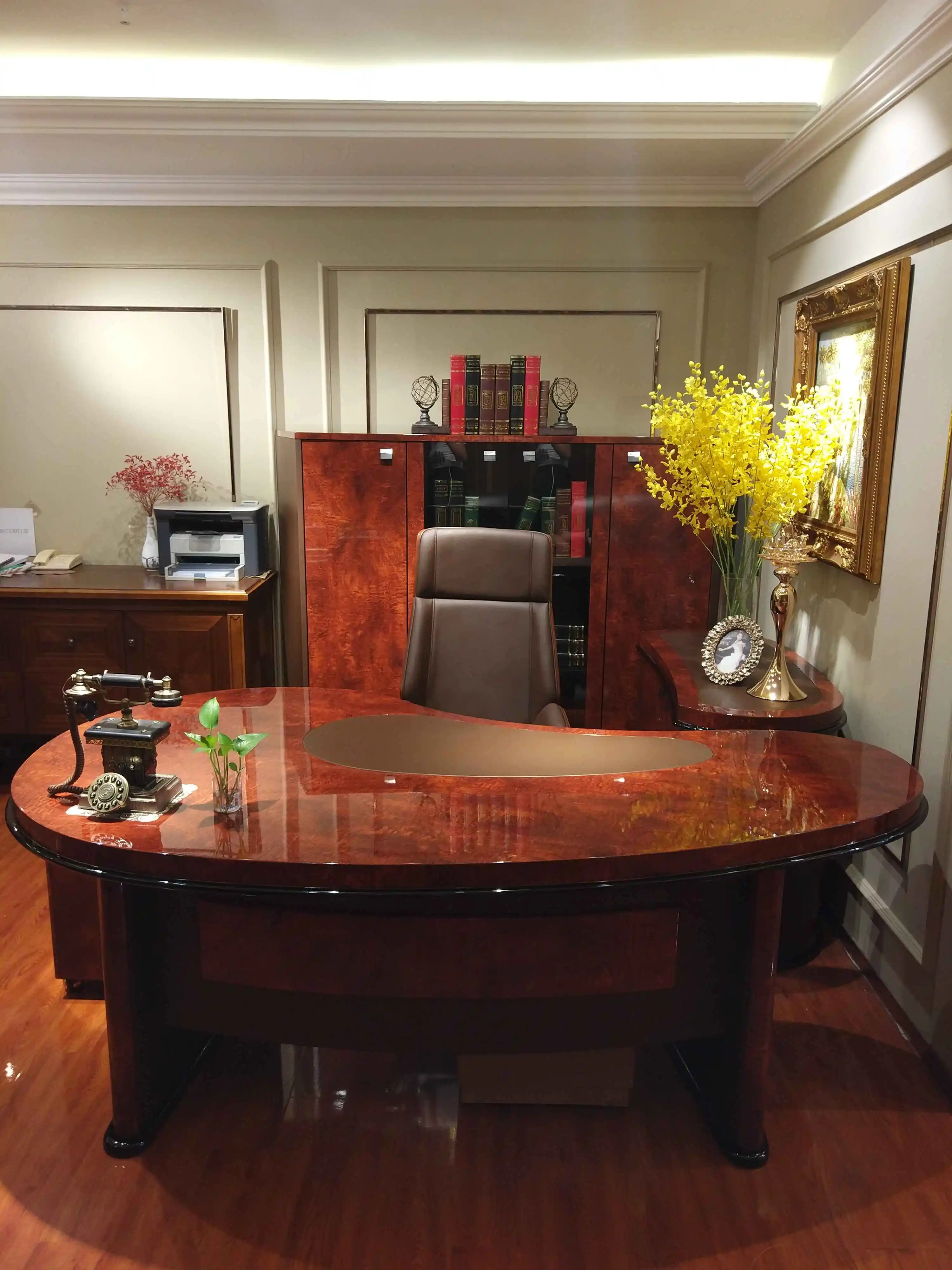 Rolls 2401 Classical Mdf Wood Office Luxury Executive Boss Office Desk