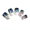 Artificial 3D acrylic Nail Tips sample with Flower Picture decorated