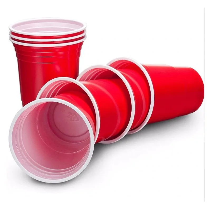 Recycling Red Party Cup Plastic Cold Drinksbeer Pong 16 Oz Drinking Cupswashable Perfect 1160