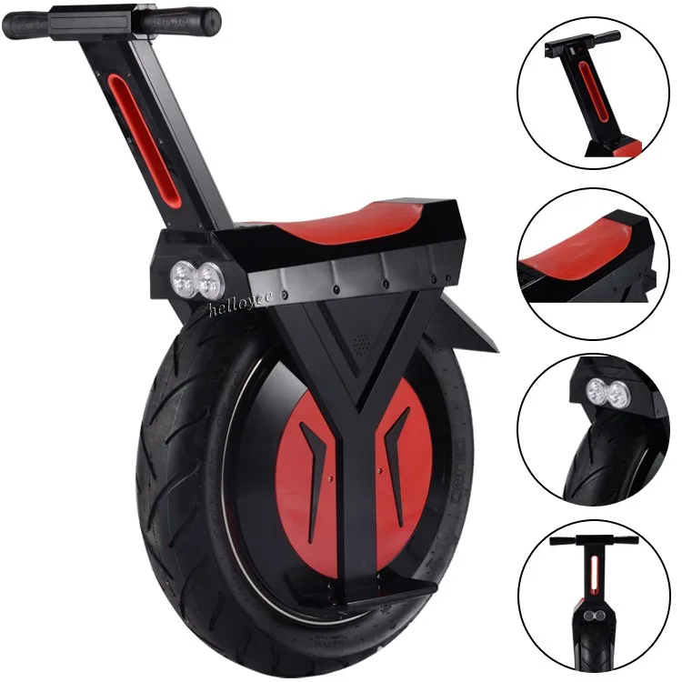 1000w 60v 12ah Lithium Battery One Wheel Electric Motorcycle For Adults