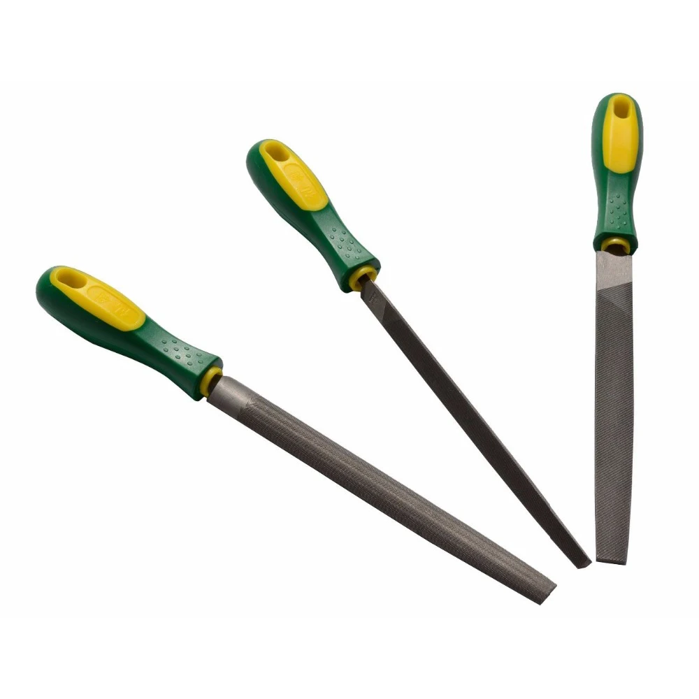 12 Round File with Handle DIY Packaged Bastard Cut
