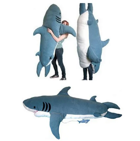 Giant Huge Shark Sleeping Bag Beanbag Sofa Bed Plush Stuffed Soft Doll Fun Toy # 