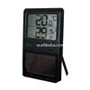 solar cell digital hygrometer thermometer with temperature humidity sensor