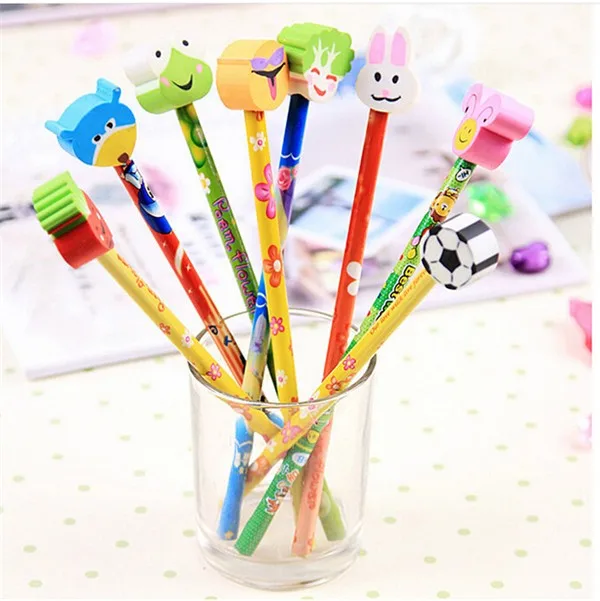 Mini Wooden Colouring Children School Pencil With Eraser - Buy School ...