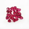 Natural Ruby 5x5mm Heart Shape Stone Cutting Factory Wholesale Loose Gemstone