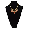 Promotional inventory stock products costume accessories new design gold statement red coral teething necklace custom jewelry