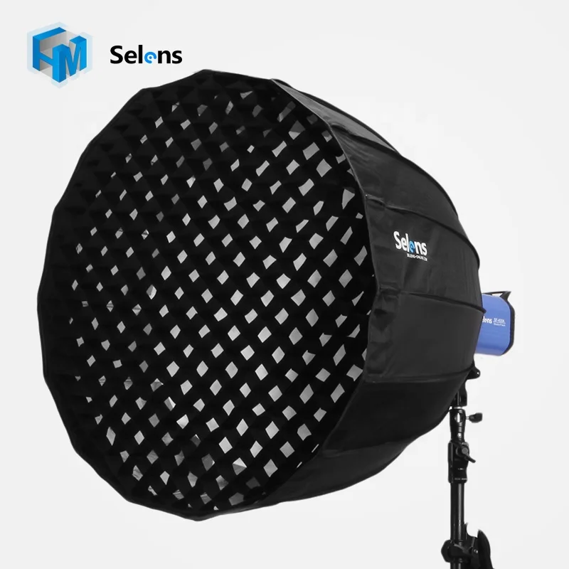 

Selens  Quick Release 16-Rib Deep Parabolic Umbrella Softbox Honeycomb Grid, Black