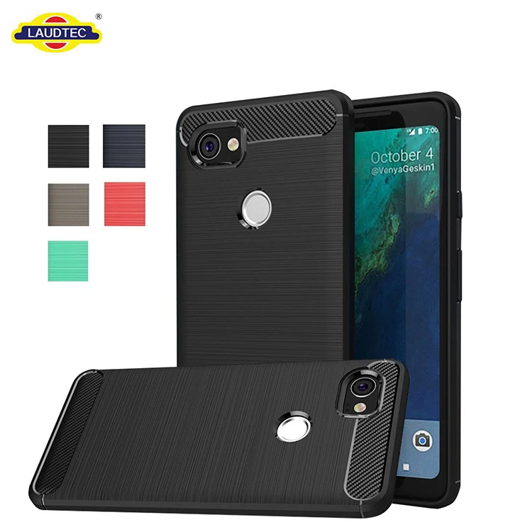 

Slim Carbon Fiber TPU Mobile Phone Case For Google Pixel 2XL