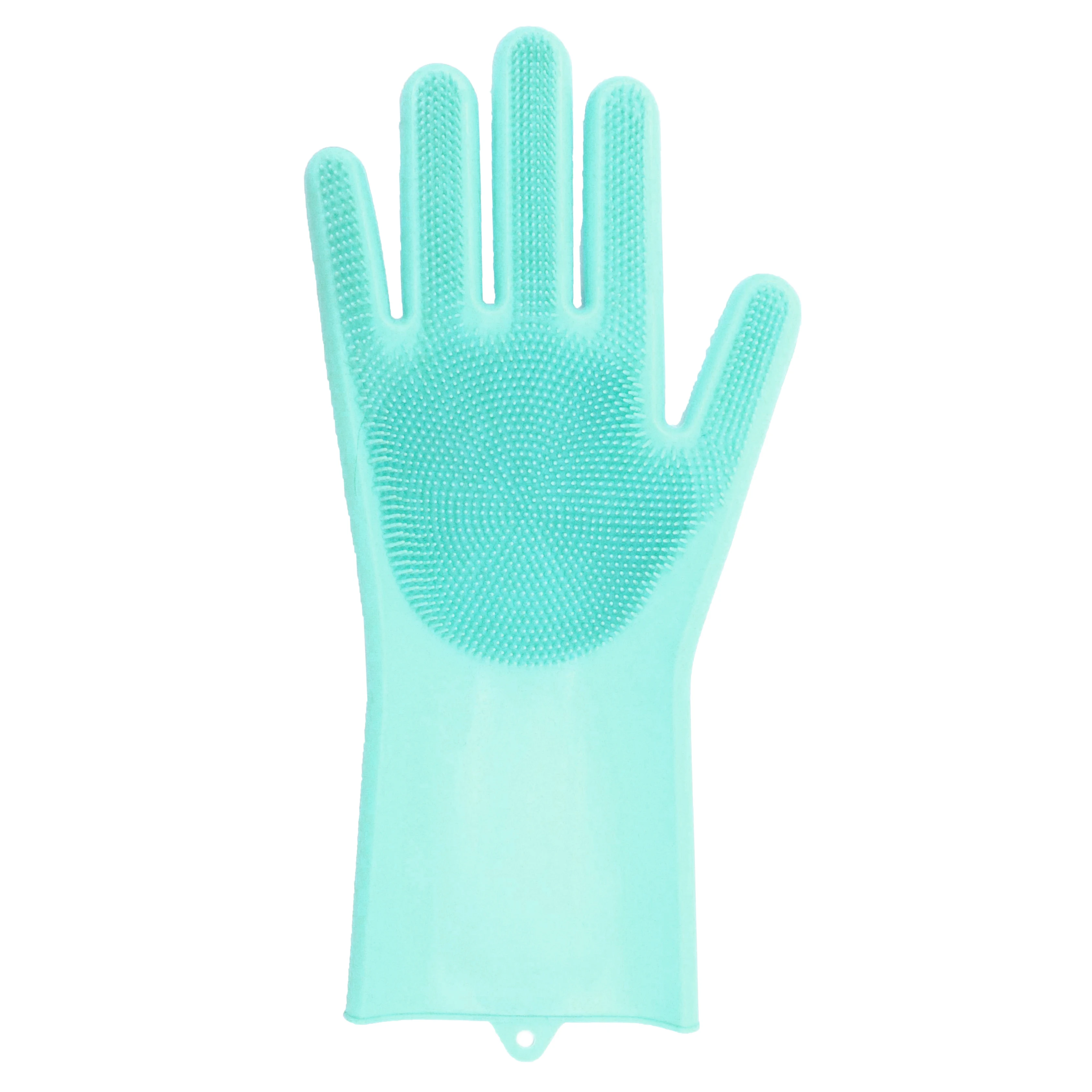 

Wholesale price multi functional antislip silicone rubber dish washing gloves, Blue,pink or customized