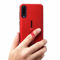 

2 in 1TPU+Plastic Phone Cover with Hidden Ring Holder Bracket Hybrid Case For Samsung galaxy A70 A60 A50 A40 A30 A20