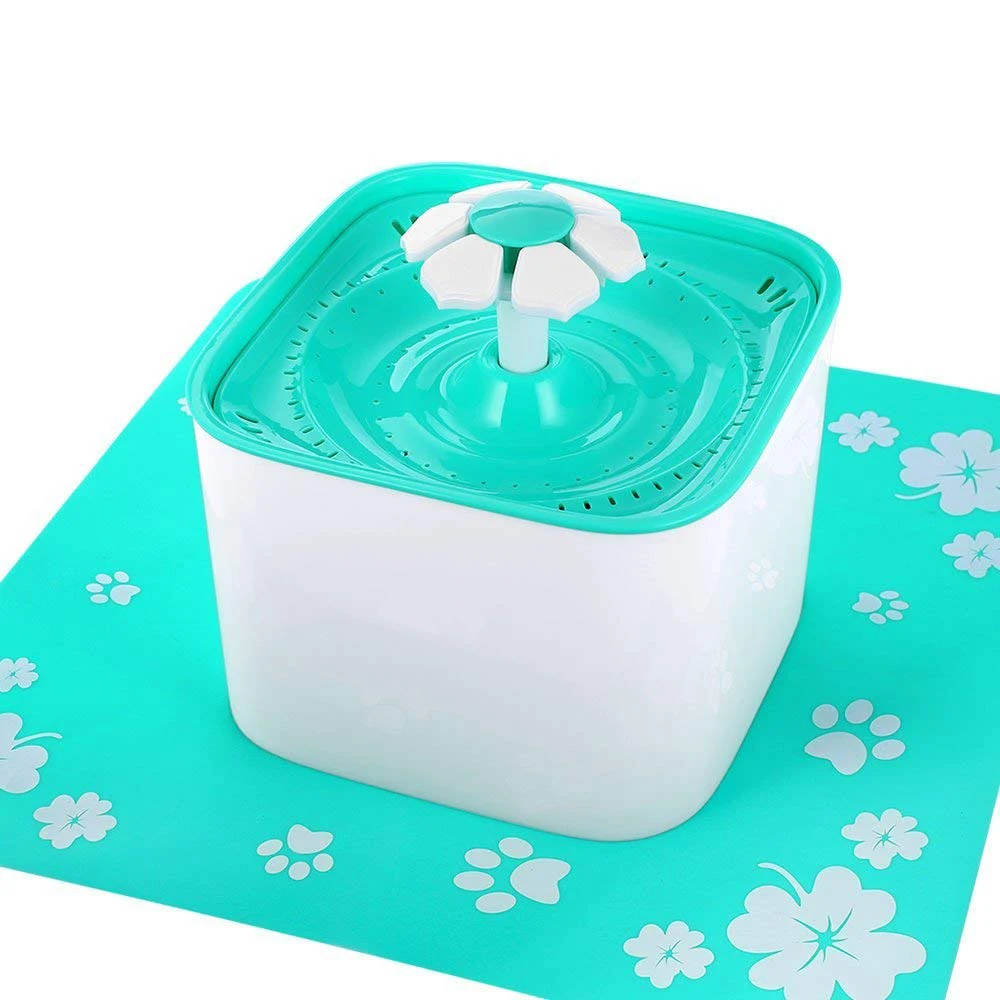 

Automatic Pet Water Fountain Electric Animal Drinking Fountain with Replacement Filters for Cats, Dogs and Small Animals, Green