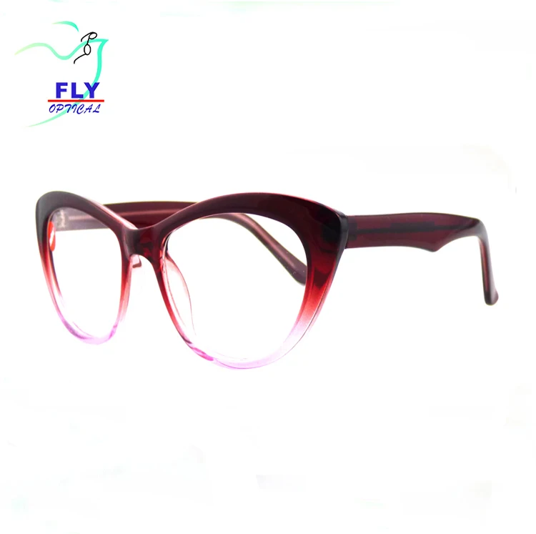 

Hot sale cat eye shape plastic cheap CP injection optical glasses