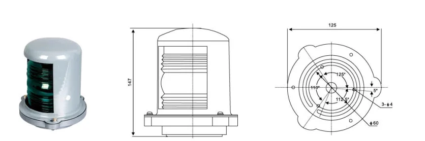 12V25W 12m boat marine ship outdoor signal decknavigation signal light CXH1-3