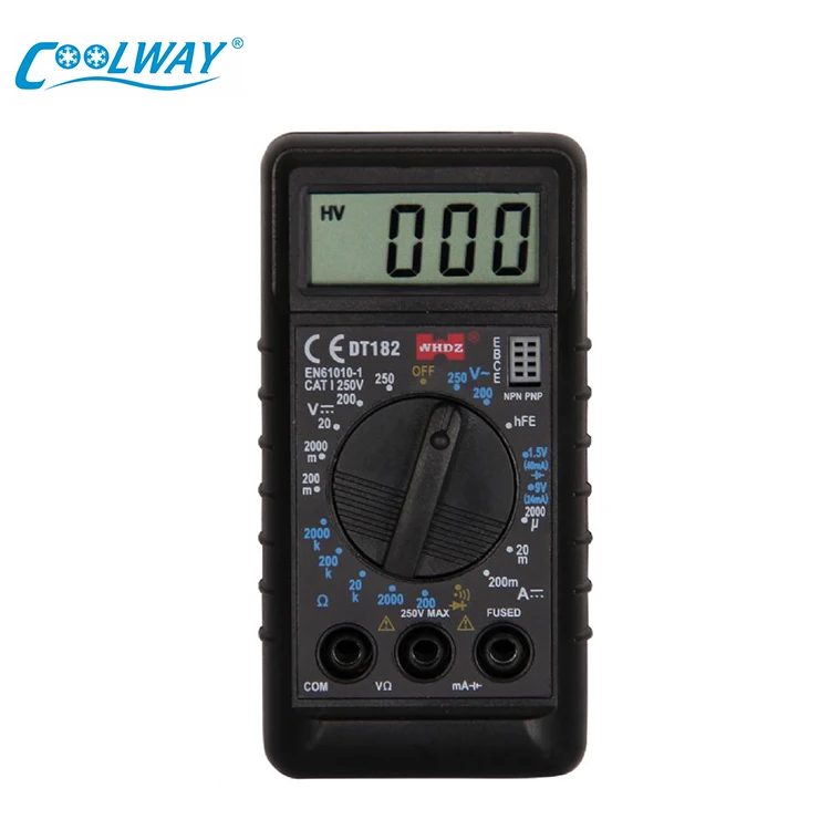 Wholesale Hot Selling Portable Standard Manual Low Price AC DC Voltage LCD Mini Digital Multimeter Voltmeter Tester