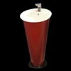 French style sanitary ware acrylic pedestal sink in bathroom sinks with single hole