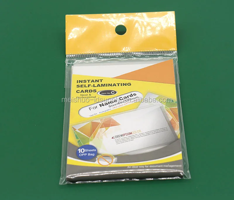 Hot Selling Instant Selflaminating Cards Size 66x100mmnew Package