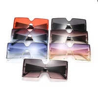 

2019 20052 hot square uv400 one lens fashion sunglasses sun glasses shades