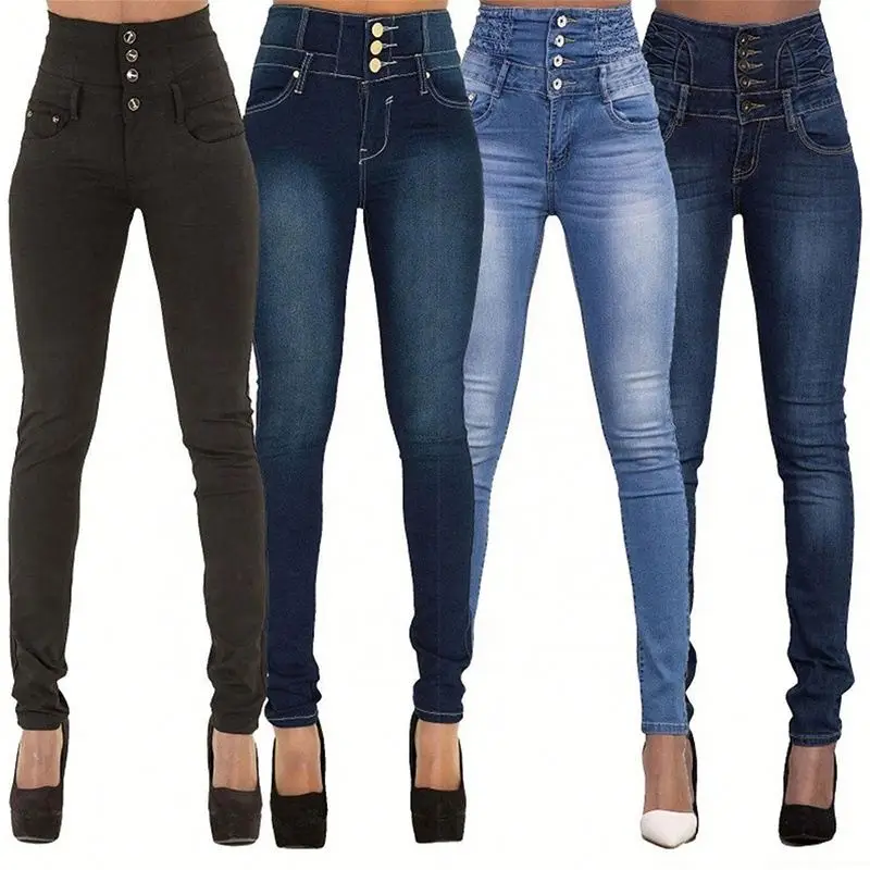 

High End Quality Fashion Design Banayad na asul color jeans women seasons, N/a