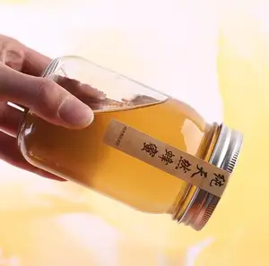 Image of Hot sale high quality Glass Bottle Jar Glass Storage Jar for Honey