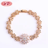 

2019 New Wholesale Fashion Design Zircon Bracelet 18K Gold Jewelry For Women Girls