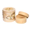 Hot sale High Quality Eco-Friendly Natural Dim sum Bamboo Green Lid&Cover 6inch 4 Layer Steamers