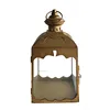 Gold Metal Mini Table Tealight Glass Candle lantern