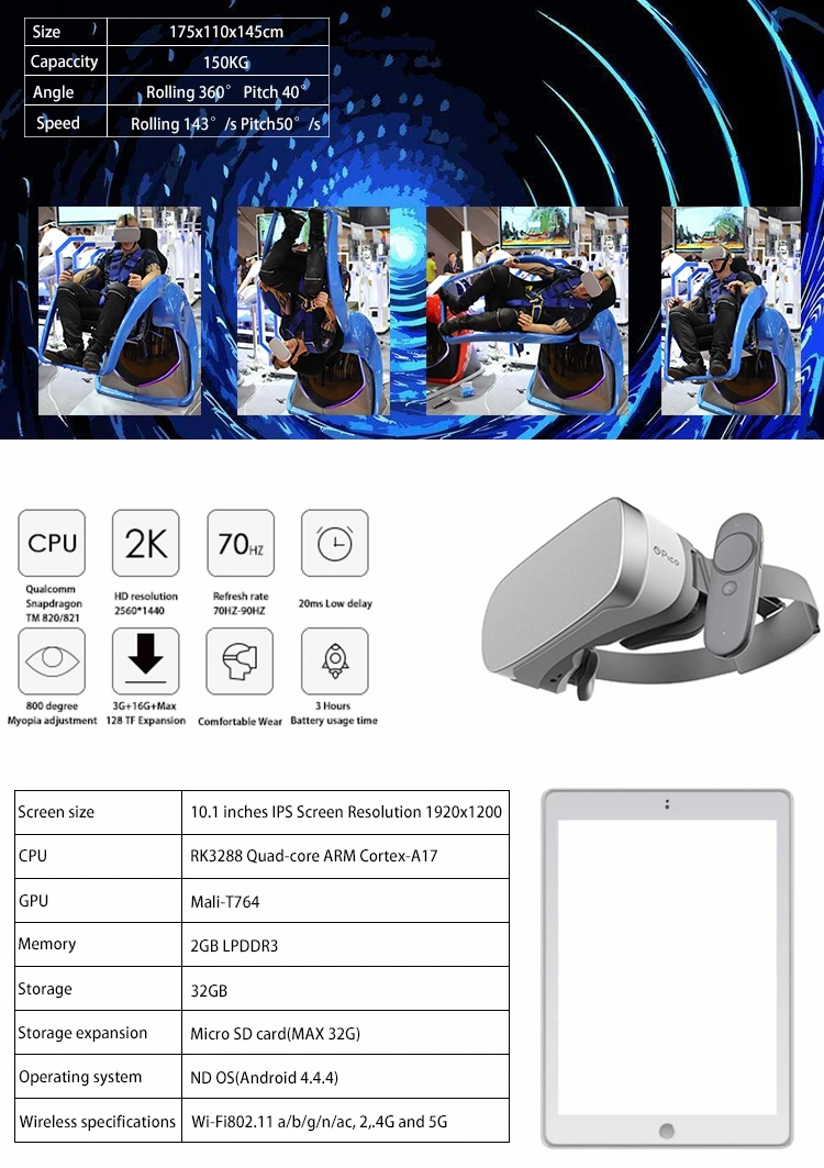 UK And Europe Market 9d VR Cinema Virtual Alliance 360 Degree Rotating VR Chair Cinema VR Room