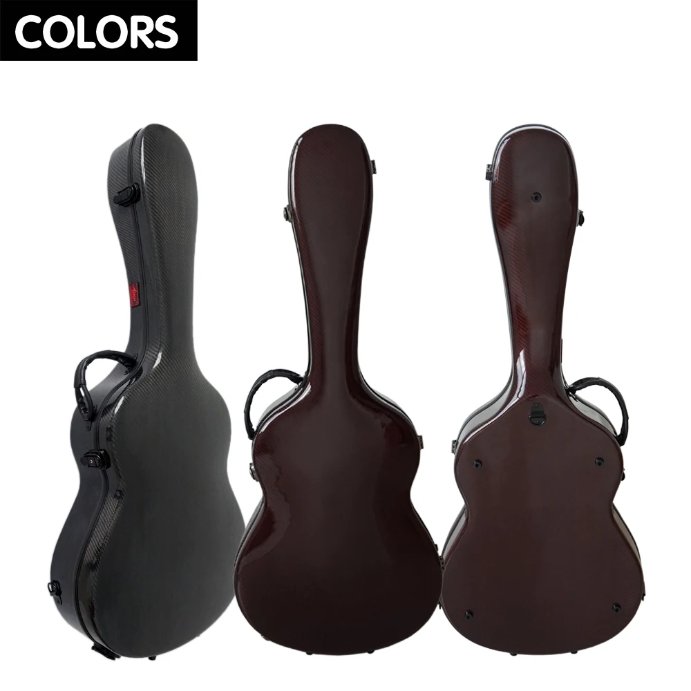 

China Aiersi brand carbon Fiber glass Guitar Hard Case, Blak,wine
