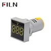 AD16 22mm Square mini red LED indicator light lamp digital voltage meter voltmeter