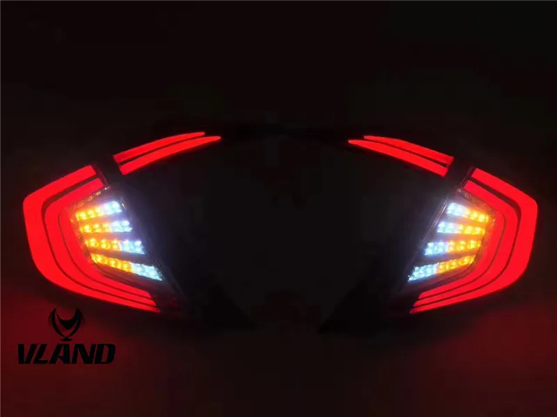VLAND factory Car accessory for Car Tail lamp for CIVIC full LED Taillight 2016 2017 with DRL+Reverse light+Brake light