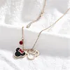 Wholesale Jewellery Making Supplies Mouse Charm Pendant Necklace for New Year Gift